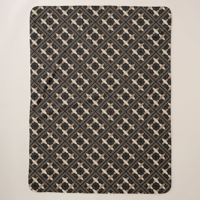 Couverture Sherpa Tan sur noir (Devant)