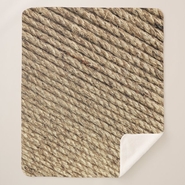 Couverture Sherpa Tapis en osier Brown (Devant)