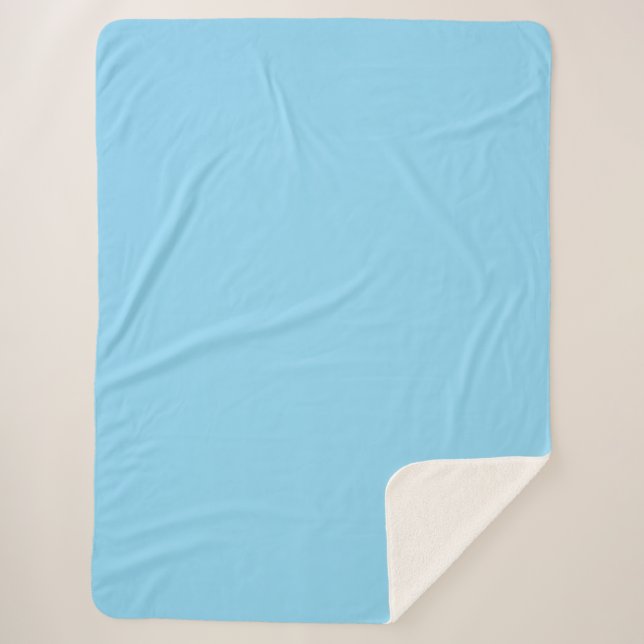 Couverture Sherpa Tapis en tissu bleu clair (Devant)