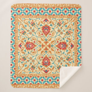 Couverture Sherpa Tapis oriental, motif ornemental ornemental, stylé