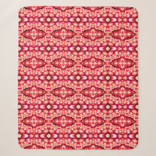 Couverture Sherpa Tapis perse sans couture rouge. Texture ethnique a