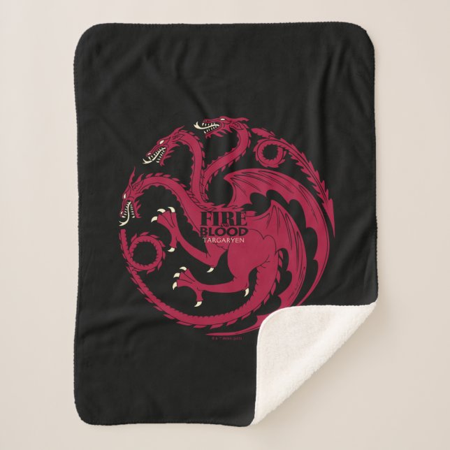 Couverture Sherpa Targaryen Sigil - Feu et Sang (Devant)