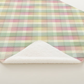Couverture Sherpa tartan colorée et confortable