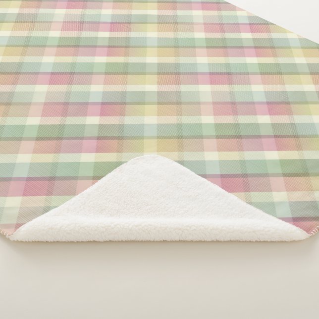 Couverture Sherpa tartan colorée et confortable (3/4)