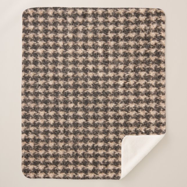 Couverture Sherpa Tartan Design Tissu Texture (Devant)