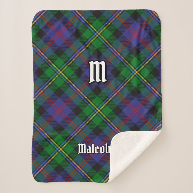 Couverture Sherpa Tartan du clan Malcolm (Devant)