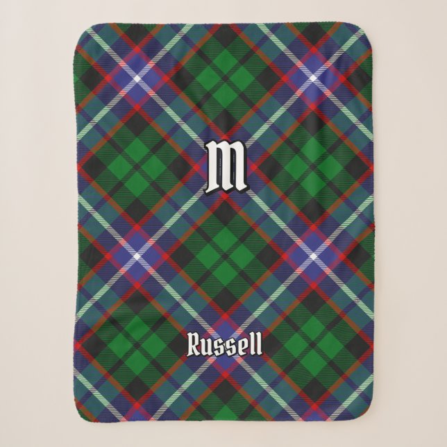 Couverture Sherpa Tartan du clan Russell (Devant)