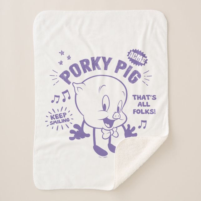 Couverture Sherpa Tasty Retro Porky Pig (Devant)