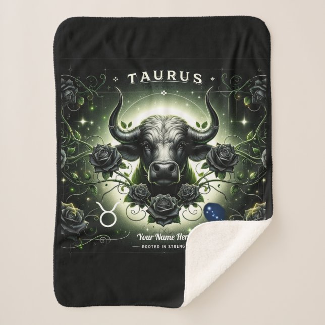 Couverture Sherpa Taurus "enraciné dans la force" Sherpa Blanket (Devant)