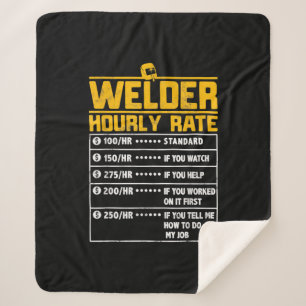 Couverture Sherpa Taux horaire mignon de souder Cadeau pour souder