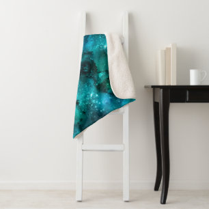 Couverture Sherpa Teal Galaxy Series Design 6
