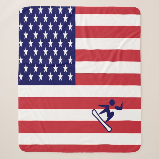 Couverture Sherpa Team Snowboard USA (Devant)