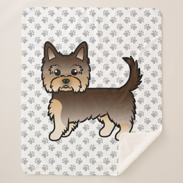 Couverture Sherpa Teckels Yorkshire Terrier Chien de Dessin Animé &  (Devant)
