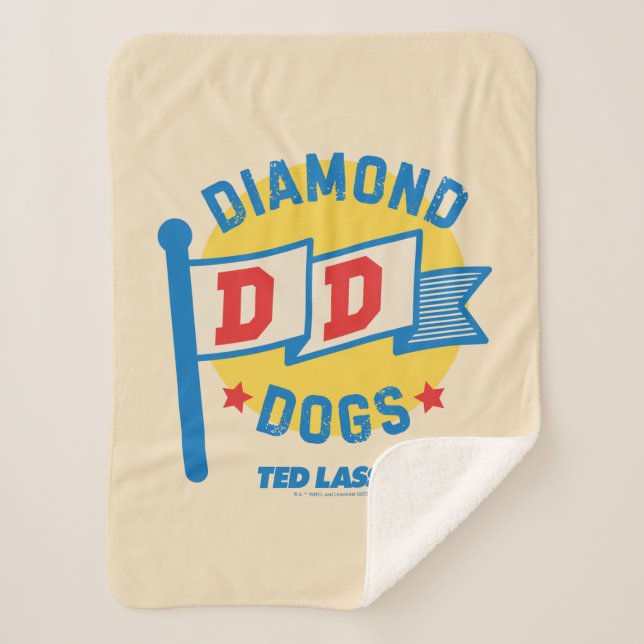 Couverture Sherpa Ted Lasso | Diamond Chiens Pennant Graphisme (Devant)