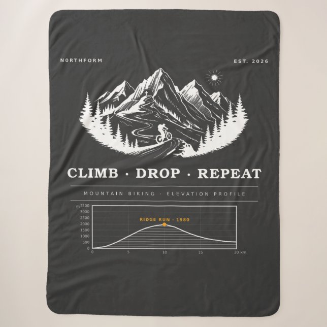 Couverture Sherpa Tee de VTT Climb Drop Repeat (Devant)
