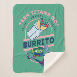Couverture Sherpa Teen Titans Go ! Beast Boy "Truth Justice Burrito"