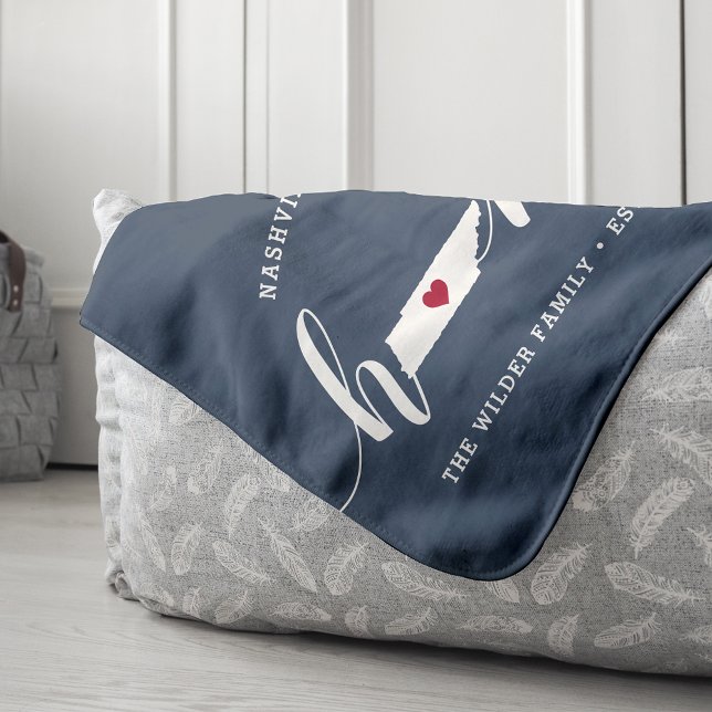 Couverture Sherpa Tennessee Home State Personnalisé (Créateur téléchargé)