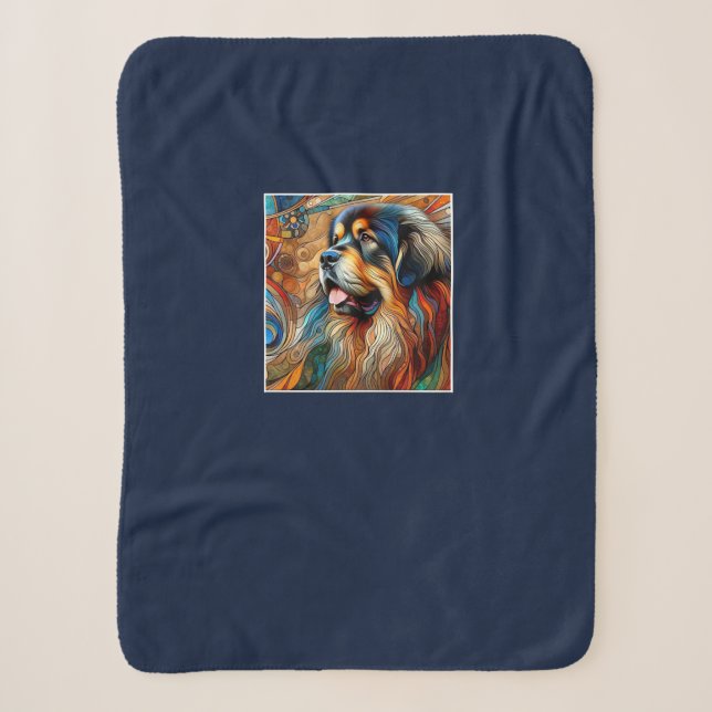 Couverture Sherpa Tête Sherpa Blanket TM bleu foncé (Devant)