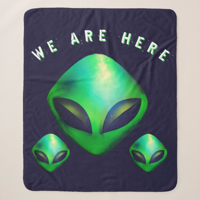 Couverture Sherpa Têtes d'aliens "Nous sommes ici"  (Devant)