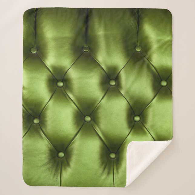 Couverture Sherpa texture Arrière - plan du capitone vert foncé auth (Devant)