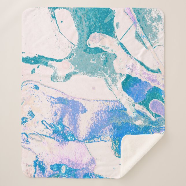Couverture Sherpa Texture artistique. Bright Violet Border. Art viol (Devant)
