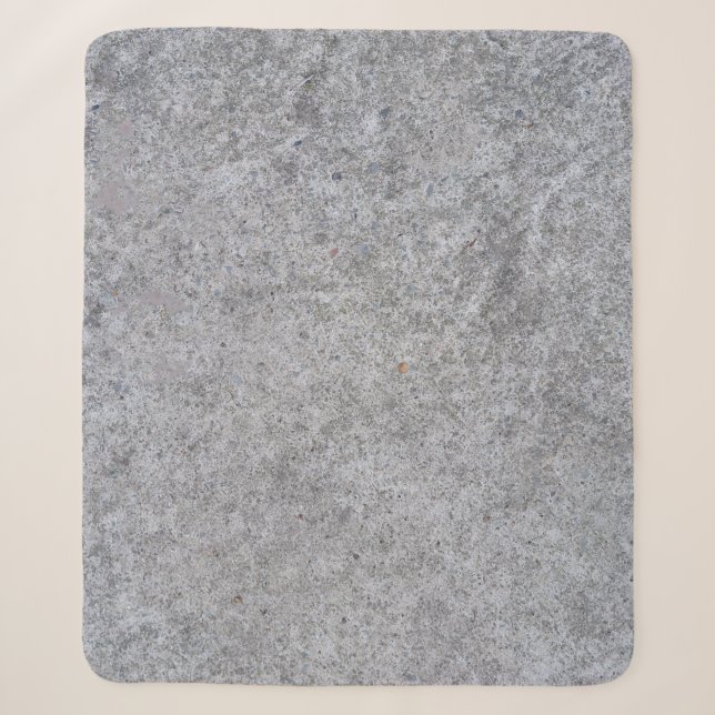 Couverture Sherpa Texture béton gris pierre fine (Devant)