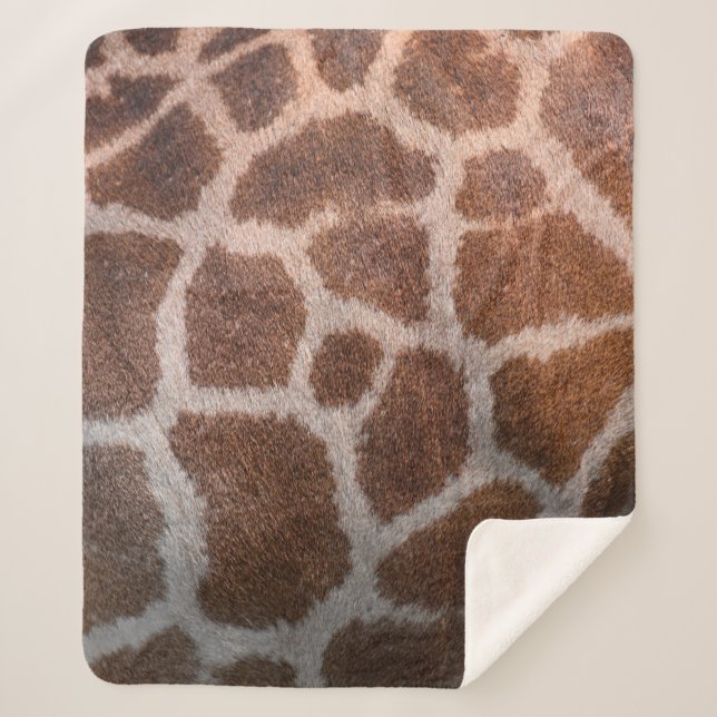 Couverture Sherpa Texture de peau de girafe (Devant)