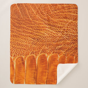 Couverture Sherpa Texture en cuir d'autruche