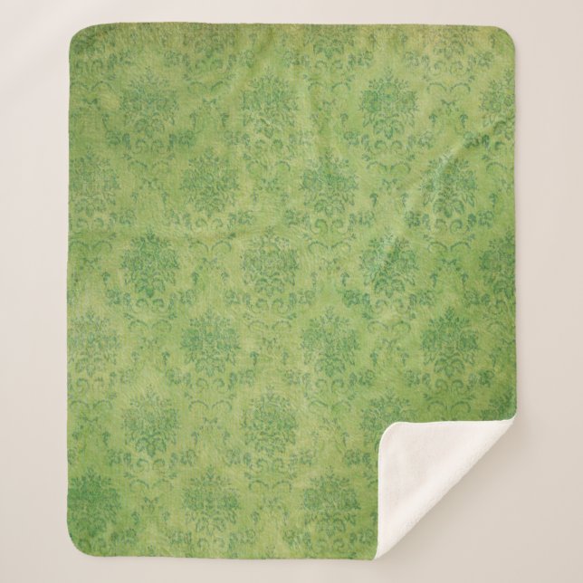 Couverture Sherpa texture modèle verte Arrière - plan (Devant)