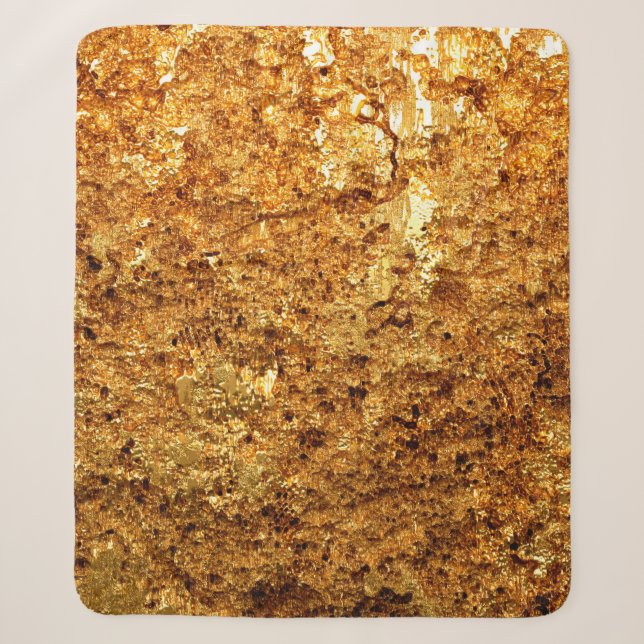 Couverture Sherpa Texture or de luxe. (Devant)
