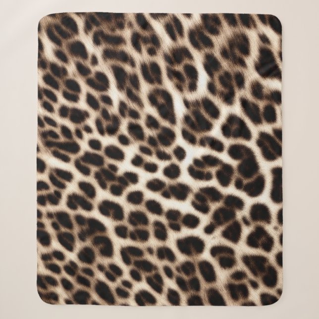 Couverture Sherpa texture poster de animal peau de fourrure cheetah  (Devant)