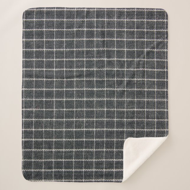 Couverture Sherpa texture tartane (Devant)
