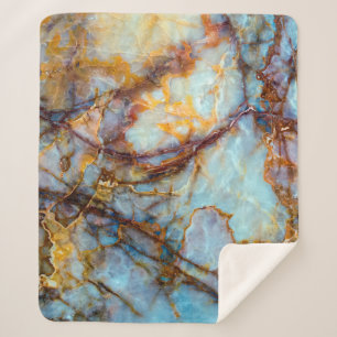 Couverture Sherpa texture unique de pierre naturelle - marbre, onyx,