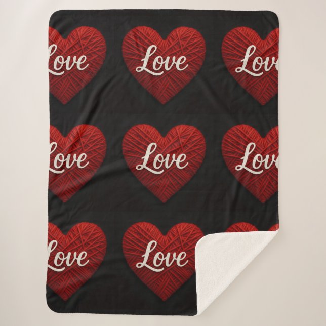 Couverture Sherpa "The Greatest of These" Sherpa Yarn Look Blanket (Devant)