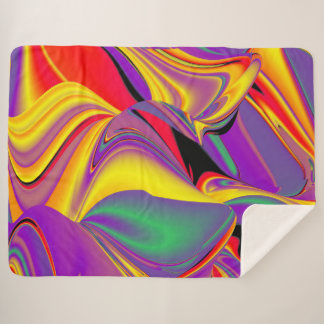Couverture Sherpa The Magic of Colors Abstract 3D Rainbowart
