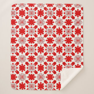 Couverture Sherpa Thème Flocon de Neige pour Cadeau d'Hiver