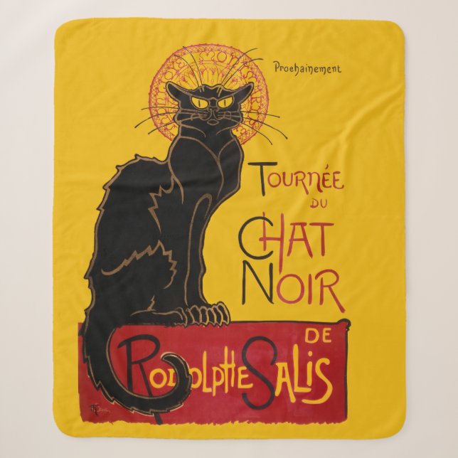 Couverture Sherpa Theophile Steinlen - Le Chat Noir Vintage (Devant)