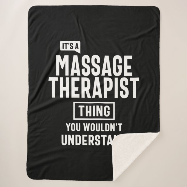 Couverture Sherpa Thérapeute de massage Titre du travail Cadeau