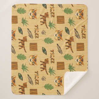 Couverture Sherpa Tigre de dessin animé : Motif des enfants gai.