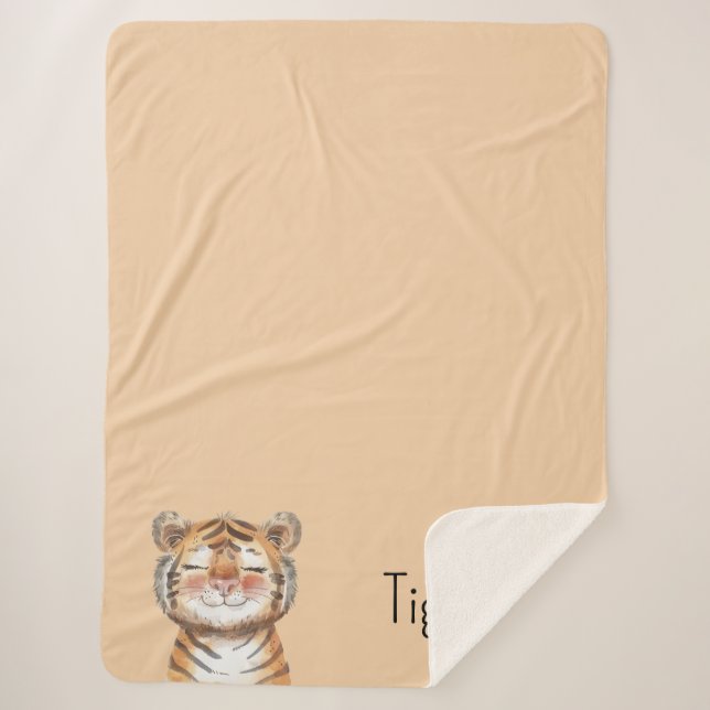 Couverture Sherpa Tigre orange (Devant)