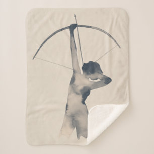 Couverture Sherpa Tir aquarelle