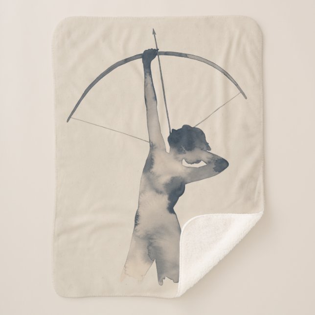 Couverture Sherpa Tir aquarelle (Devant)