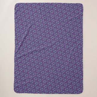 Couverture Sherpa Tissage Hexagonal Royal