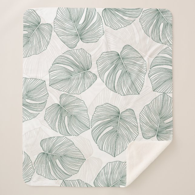 Couverture Sherpa Tissu asiatique Ikat : Traditionnel sans fil (Devant)