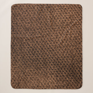 Couverture Sherpa Tissu écrasé : Élégance Brown foncée