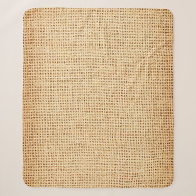 Couverture Sherpa Tissu naturel, arrière - plan texturé. (Devant)