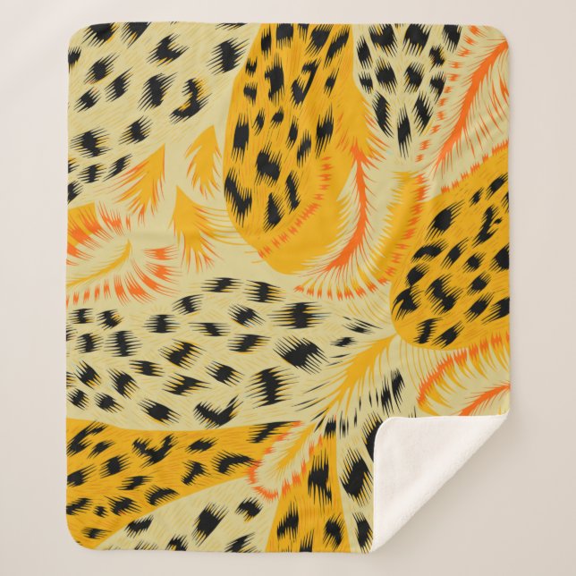 Couverture Sherpa tissu peau abstraite mixte animal texture backgrou (Devant)