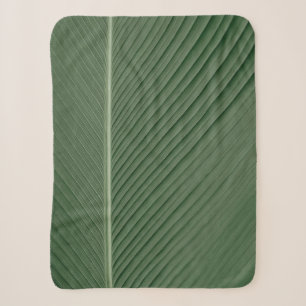 Couverture Sherpa Tissu rayé vert et blanc