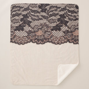 Couverture Sherpa Tissu texture textile et dentelle pour arrière -