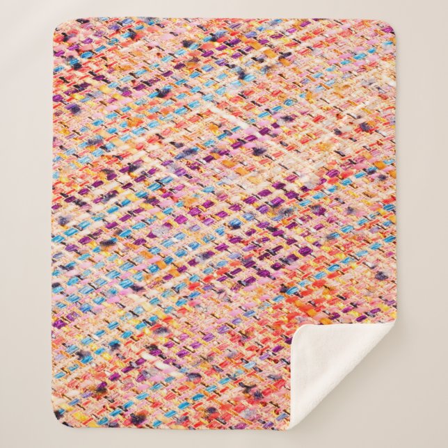 Couverture Sherpa Tissu tissé tisser un fil large (Devant)